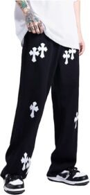 Aesthetic Drip Cross Baggy Track pant For Men’s