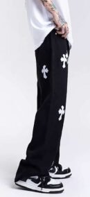 Aesthetic Drip Cross Baggy Track pant For Men’s