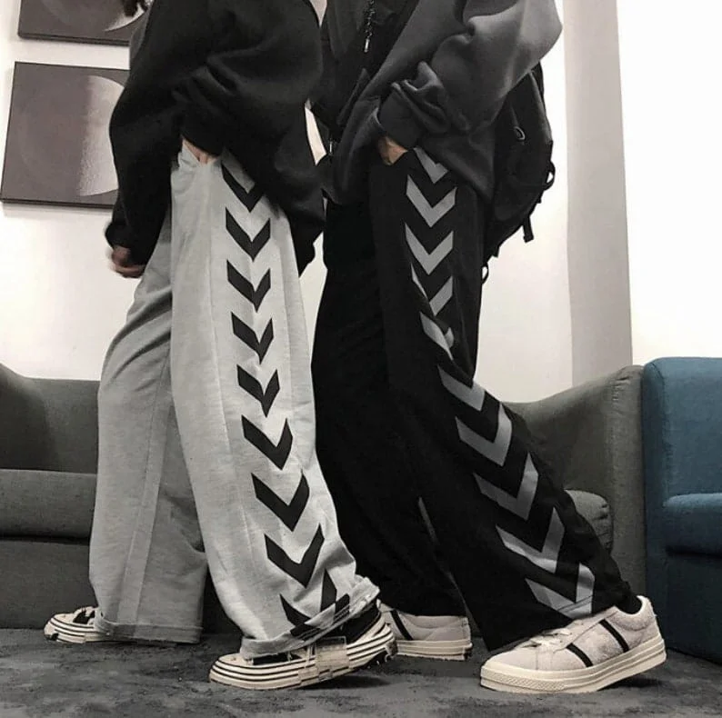 Side Stripe Streetwear Men's Baggy Bottom 2 Side Stripe Streetwear Men's Baggy Bottom - Image 2