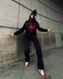 Spider Man Black Zipper Hoodie