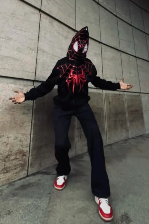 Spider Man Black Zipper Hoodie