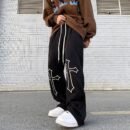 Big Cross Korean fashion , Streetwear Baggy Track