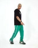 Snap Baggy Button Straight Fit Track Pant