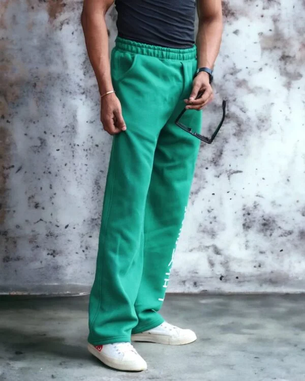 Green Aesthetic Baggy Track pant - Image 2