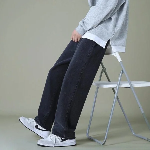 Plain Baggy Denim Jeans - Image 2
