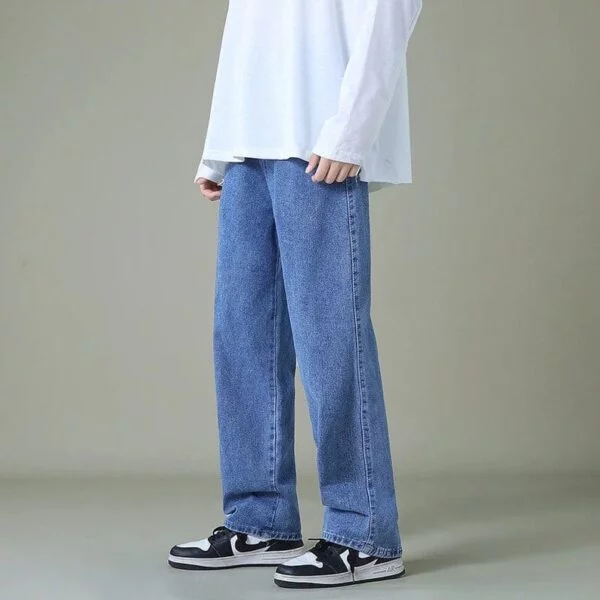 Plain Baggy Denim Jeans - Image 4