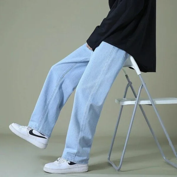 Plain Baggy Denim Jeans - Image 8
