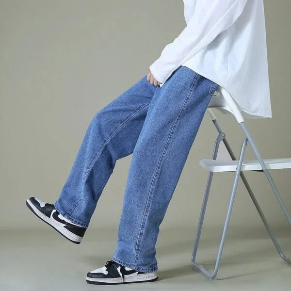 Plain Baggy Denim Jeans - Image 3