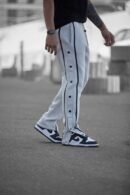 Snap Baggy Button Straight Fit Track Pant