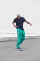 Snap Baggy Button Straight Fit Track Pant