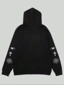 Black cross spider man zipper hoodie