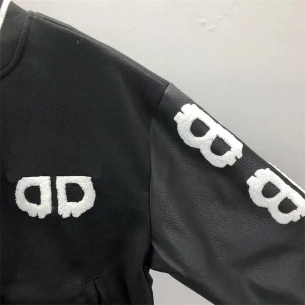 Aesthetic Black Oversize Versity Jacket - Image 5