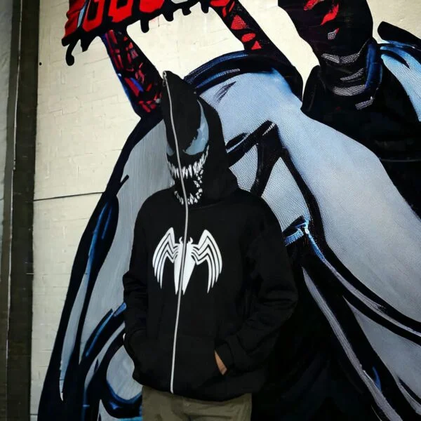 Venom Spider man Full Zipper Hoodie - Image 2
