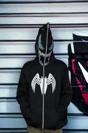 Venom Spider man Full Zipper Hoodie