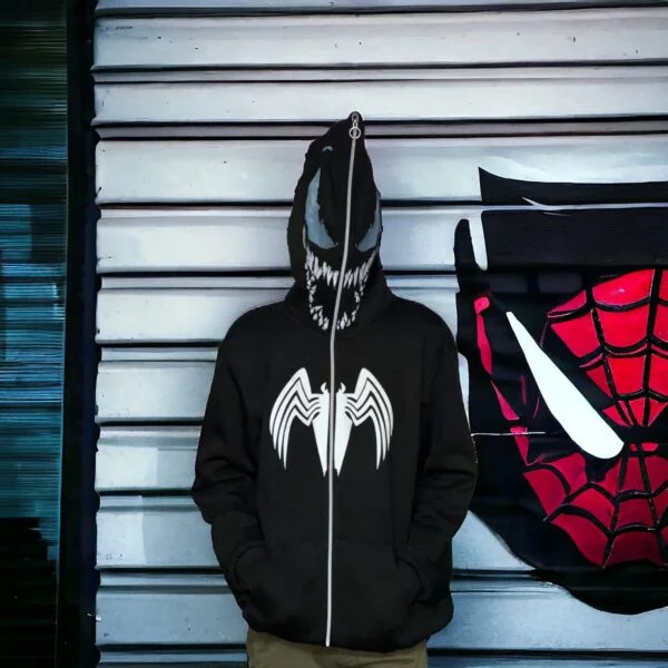Venom Spider man Full Zipper Hoodie