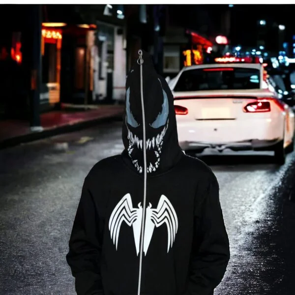 Venom Spider man Full Zipper Hoodie - Image 3
