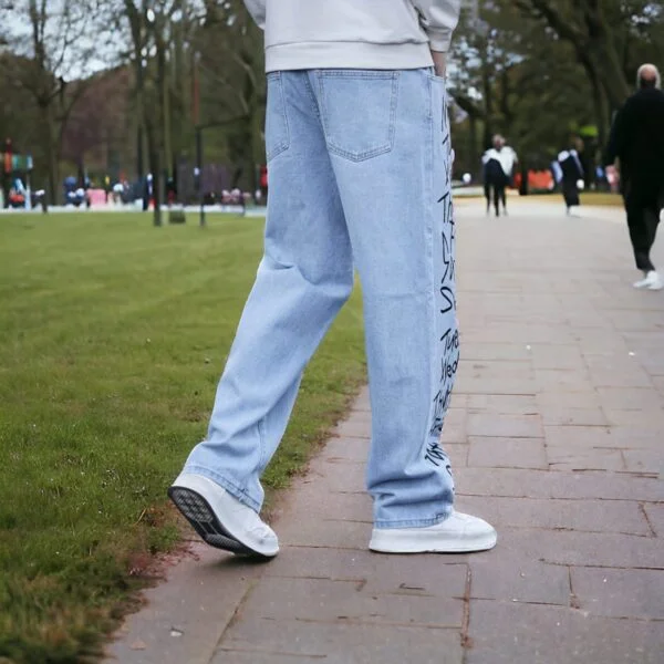 Week Printed Denim Baggy Jeans - Image 3