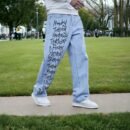 Week Printed Denim Baggy Jeans