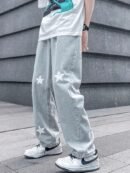 Star Printed Denim Baggy jeans