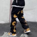 Style Letter Star Printed Denim Baggy jeans