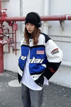Racing Vintage Blackair Racer Jacket-Unisex Blue