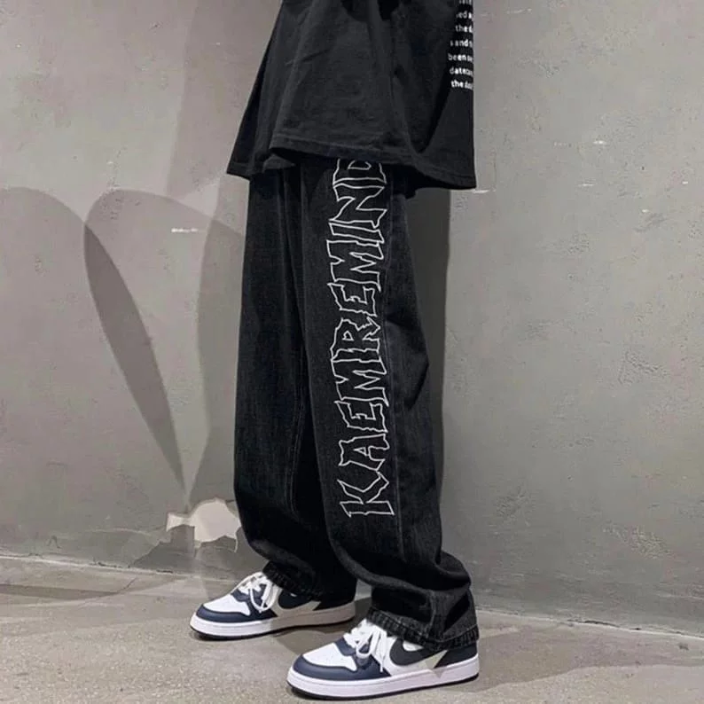AESTHETIC BAGGY PRINTED DENIM JEAN 3 AESTHETIC BAGGY PRINTED DENIM JEAN - Image 3