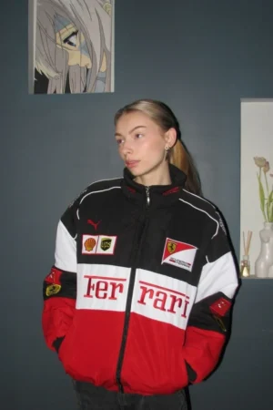 Premium Ferrari F1 Racing Vintage Jacket For Women