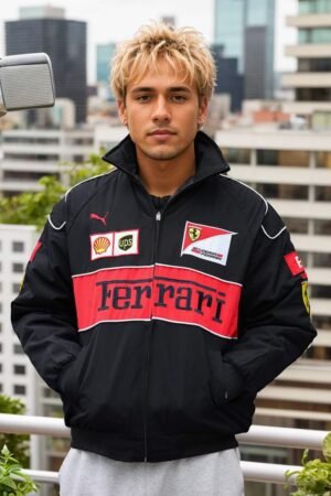 Black Racing Icon Ferrari Vintage Jacket for the Racer