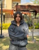 Balaclava Hoodie Full Zipup Mask In Grey