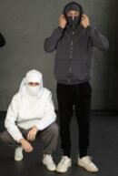Street Style Balaclava Hoodie | Ninja Hoodie | Full Face Mask | Zip Up Hoodie