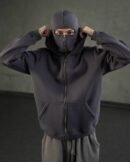 Street Style Balaclava Hoodie | Ninja Hoodie | Full Face Mask | Zip Up Hoodie