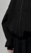 Balaclava Hoodie Full Zipup Mask In Black