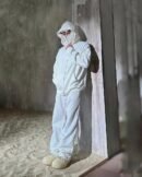 Balaclava Hoodie Full Zip up Mask In White