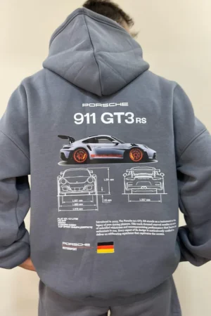 Porsche GT3-RS 911 Grey Hoodie