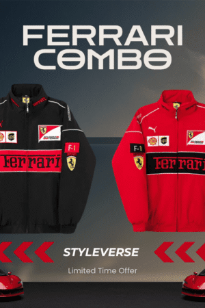 Turbo With Red Retro Ferrari Jacket Combo