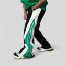 Zip Trip Blue Baggy Fit  Oversize Pant
