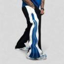 Zip Trip Blue Baggy Fit  Oversize Pant