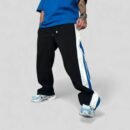 Zip Trip Blue Baggy Fit  Oversize Pant