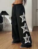 Star Print Baggy Joggers