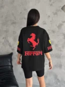 Ferrari Oversized Down Shoulder T-Shirt for Men & Women | Premium Streetwear by Styleverse