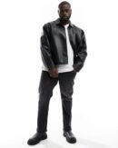 Black Leather Jacket for Men – Premium Synthetic Leather | Stylish & Durable Outerwear