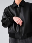 Black Leather Jacket for Men – Minimalist Street Style Outerwear