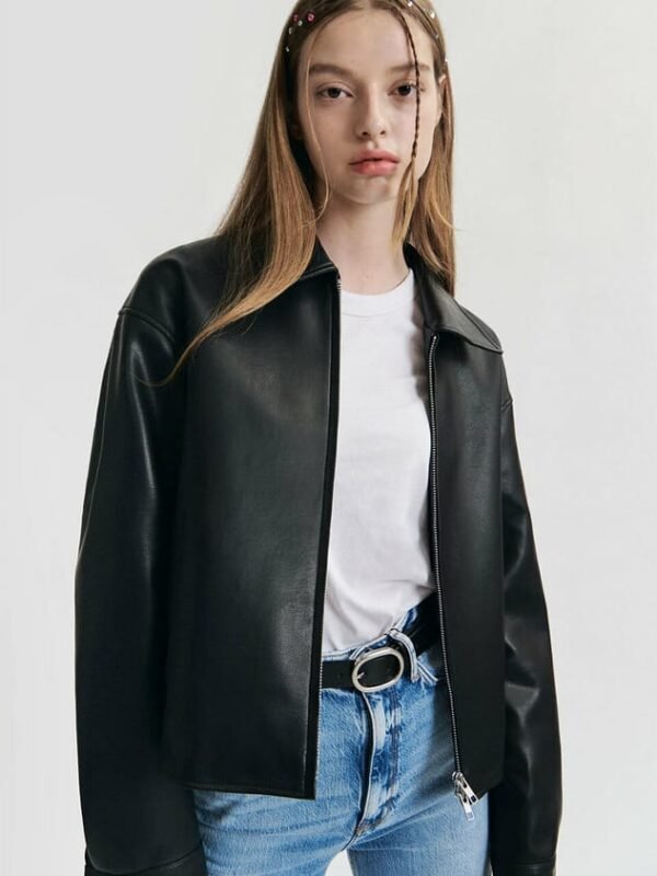 Black Leather Jacket for Women