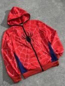 Premium Red & Blue Spiderman Hoodie – Full Zip up
