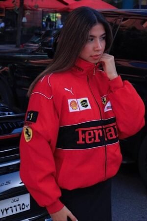 Retro Ferrari Racing Jacket