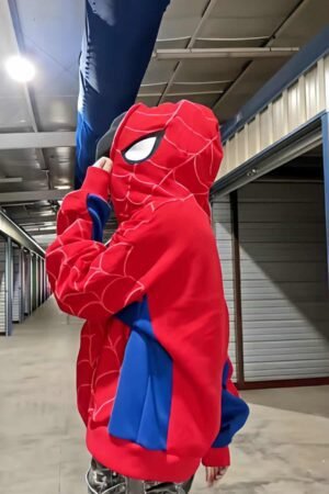 Red & Blue Spiderman Hoodie