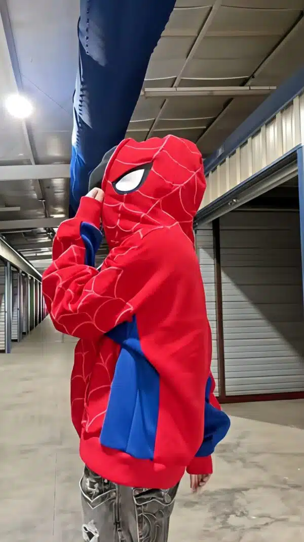 Red & Blue Spiderman Hoodie