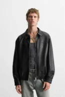 Black Faux Leather Jacket for Men | Stylish & Durable Outerwear Online in India