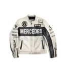 Premium Leather Mercedes Racing Jacket by STYLEVERSE