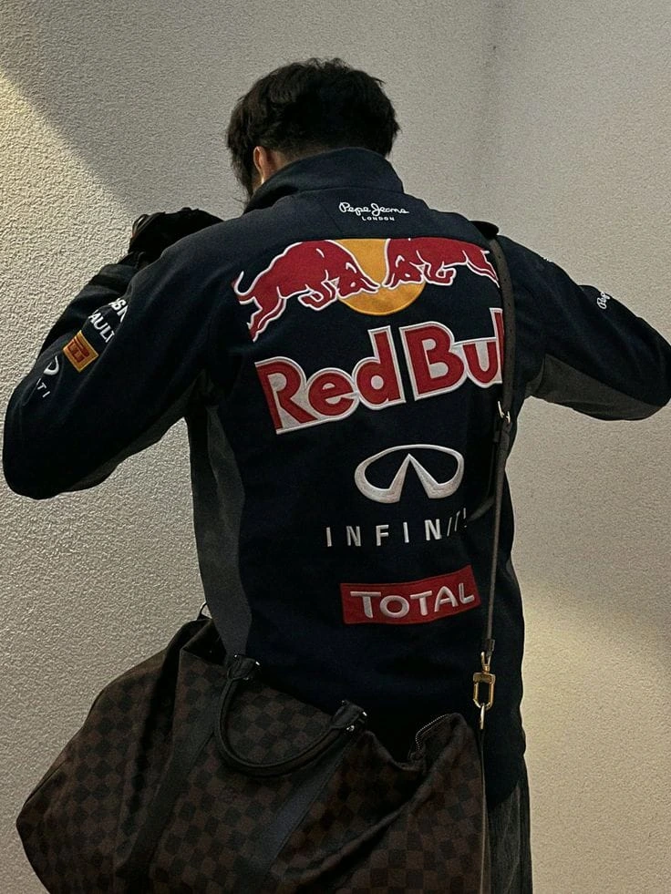 Red Bull Embroidered racing Jacket | Racing Style Lightweight Outerwear Online 3 Red Bull Embroidered racing Jacket | Racing Style Lightweight Outerwear Online - Image 3
